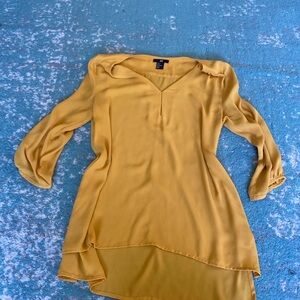 H&M Golden V-Neck Blouse